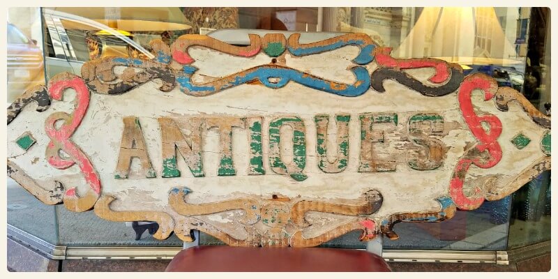 antique hand painted sign