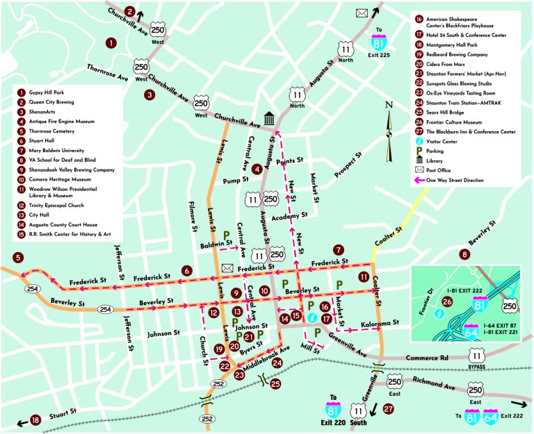 Detailed Maps | Navigate Your Trip In Staunton, Virginia