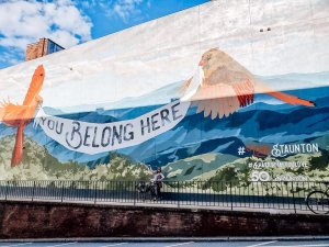 You Belong Here Mural in Staunton Virginia