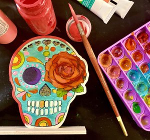 painting sugar skull2-visit-staunton-va