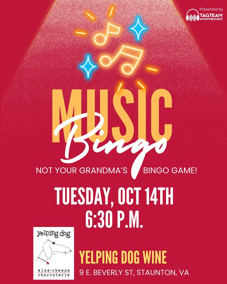 Event 35972 music bingo yelping dog-visit-staunton-va
