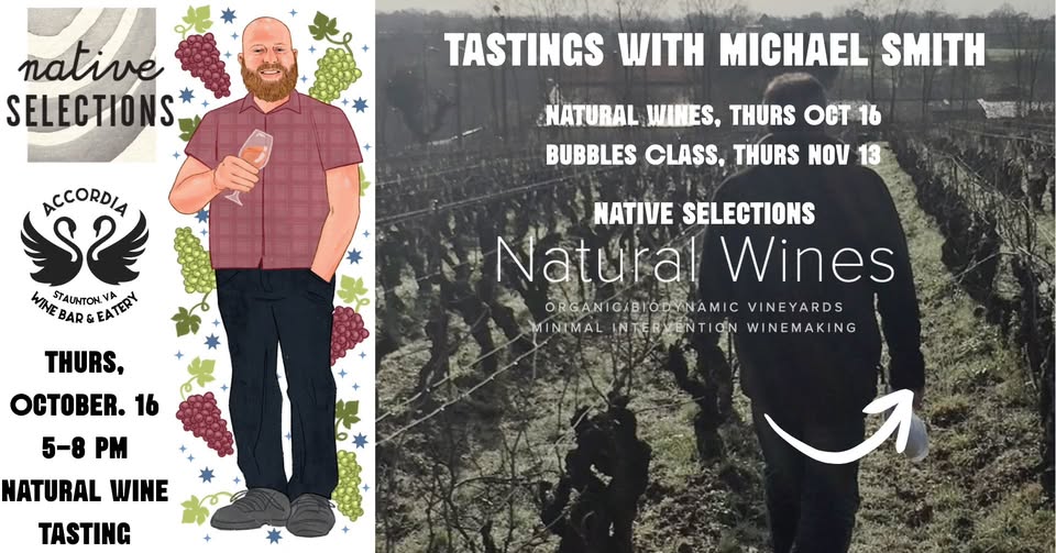 event 37563 tastings with michael smith natural wines oct 16 thurs at accordia-visit-staunton-va