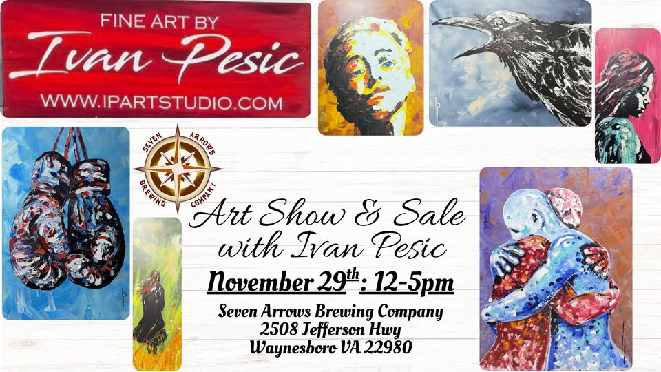 event 38476 art holiday sale with ivan pesic at seven arrows-visit-staunton-va