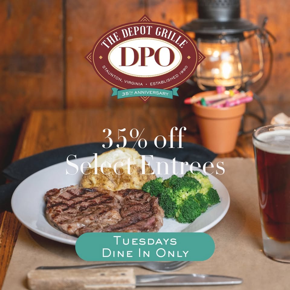 Event 43887 tuesdays in january 35 off select entrees-visit-staunton-va