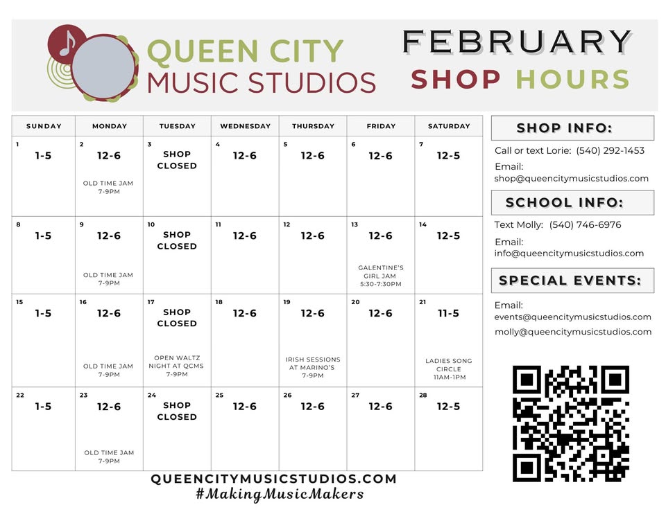 Event 46009 queen city music studios school shop special events-visit-staunton-va