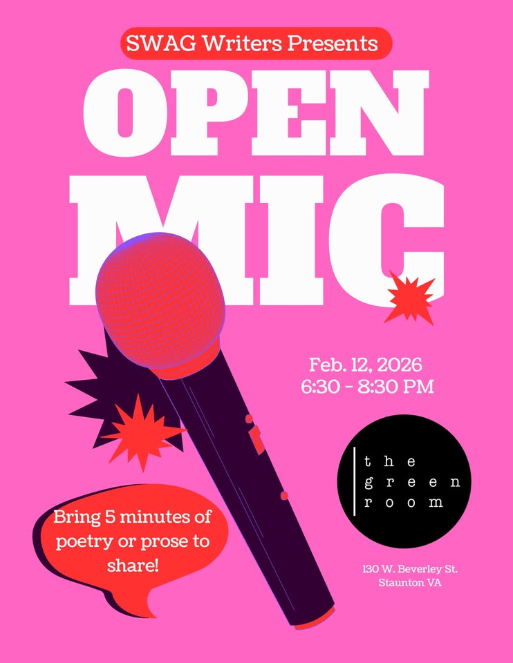 Event 46426 swag writers open mic the green room-visit-staunton-va