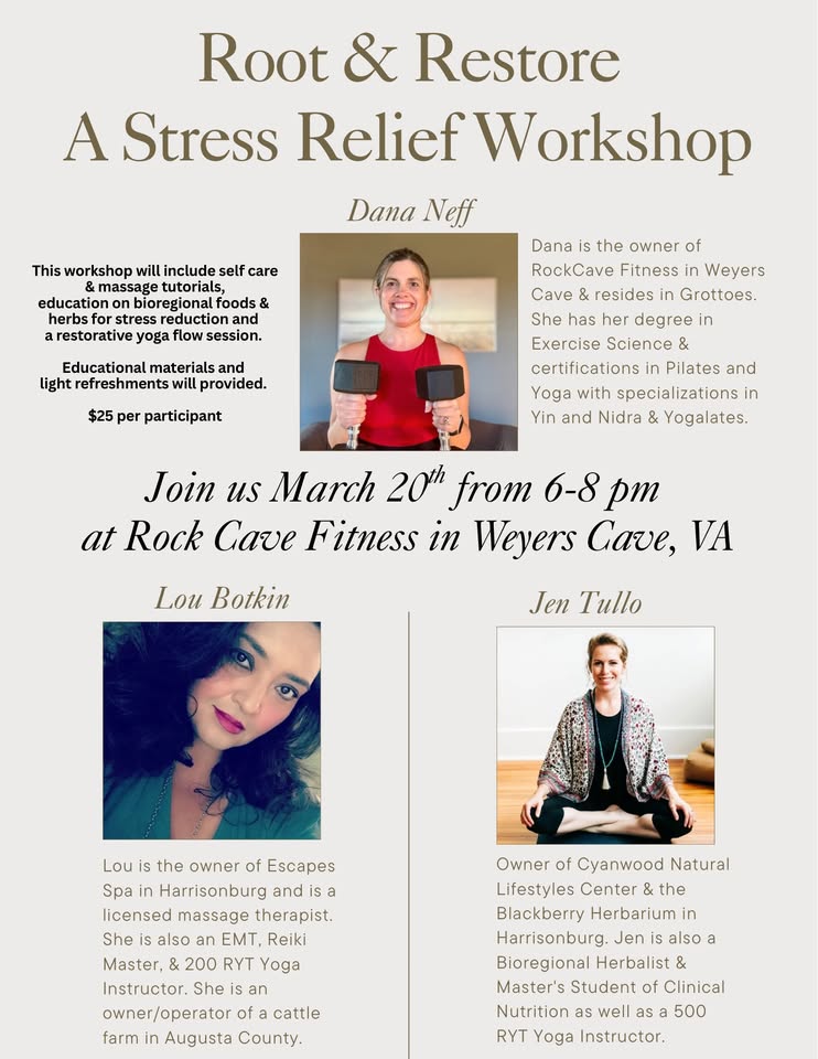 Event 47844 root restore stress relief workshop-visit-staunton-va