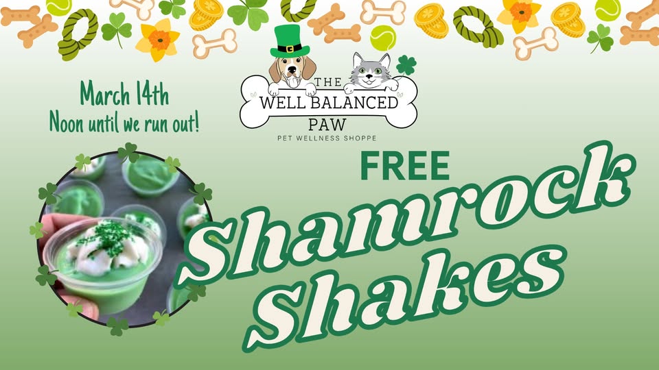 Event 48559 shamrock shakes at the well balanced paw-visit-staunton-va