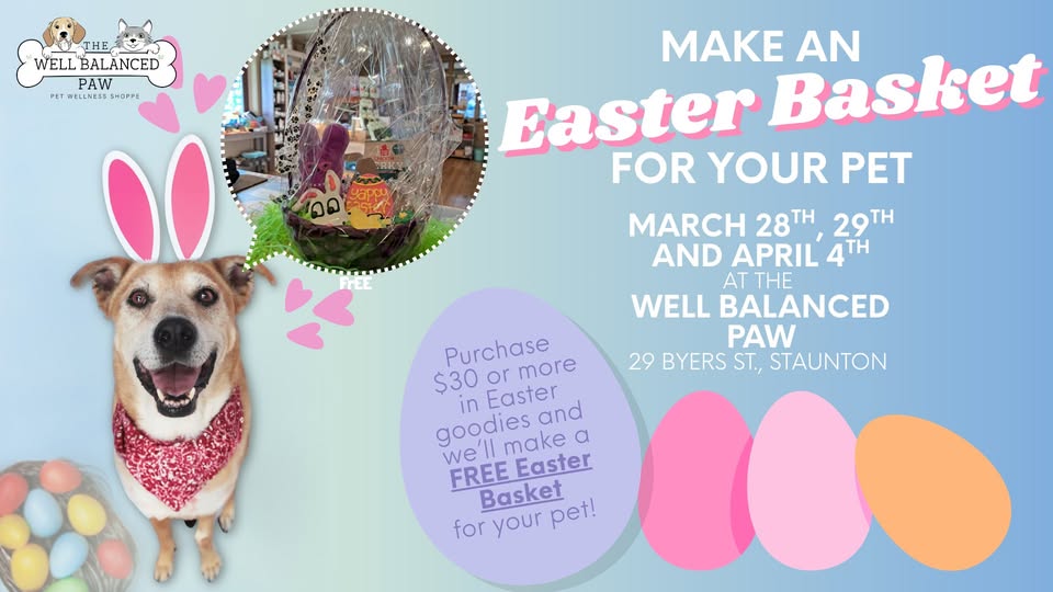 Event 50975 easter baskets at the well balanced paw-visit-staunton-va