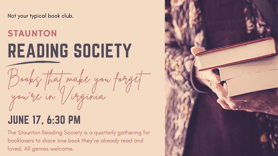 Event 58777 staunton reading society books that make you forget youre in virginia-visit-staunton-va