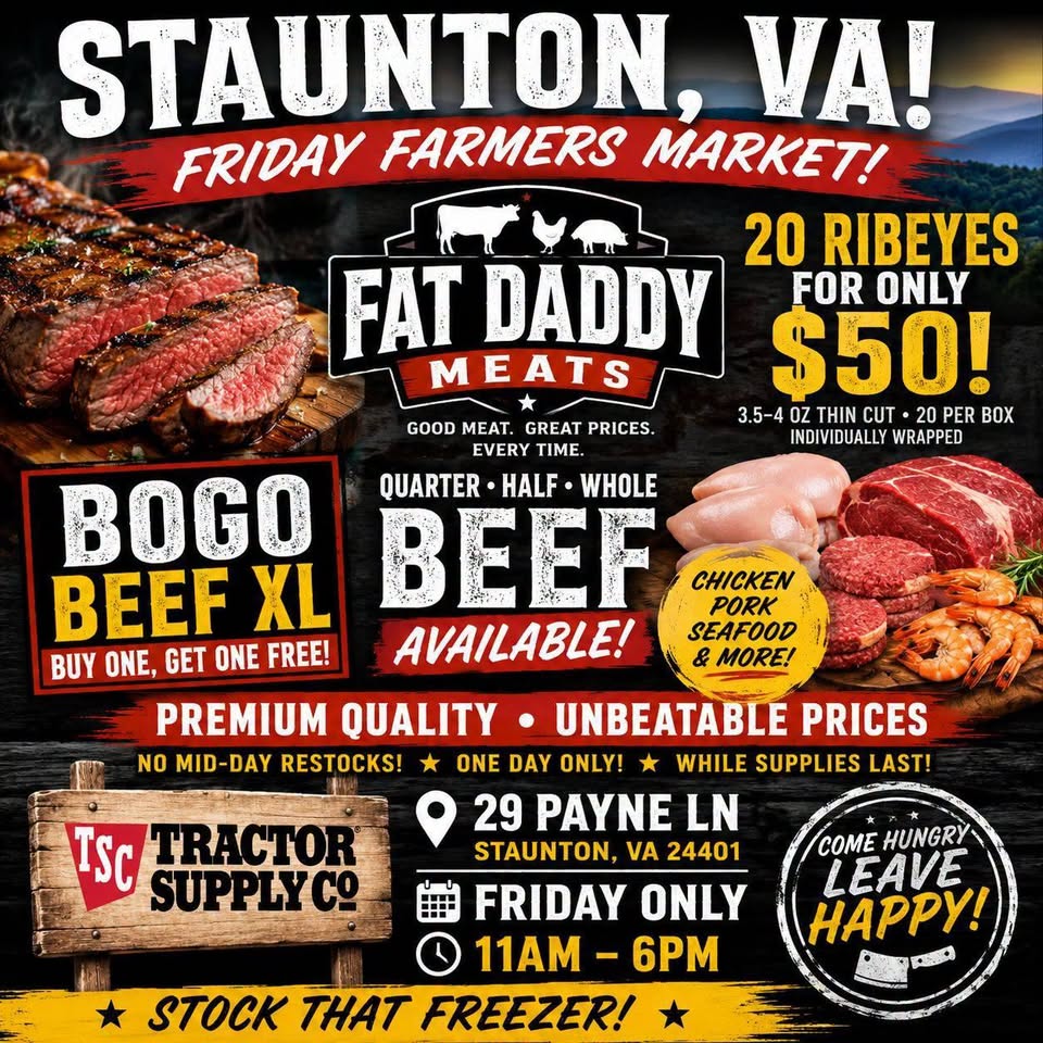 event 61123 staunton steak seafood sale friday farmers market-visit-staunton-va