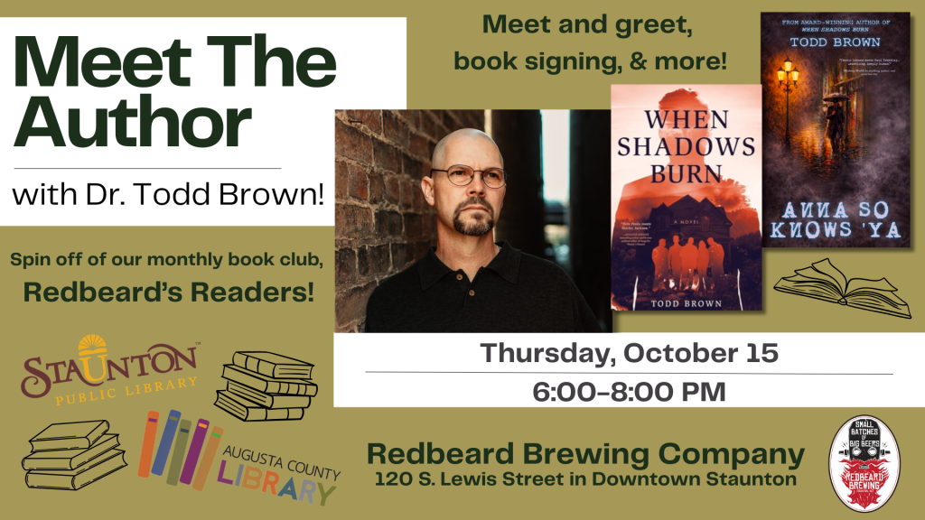 event 63234 meet the author featuring todd brown-visit-staunton-va