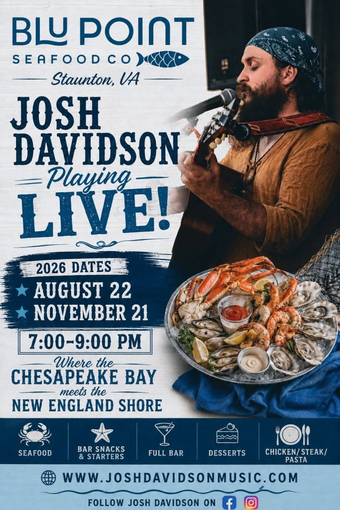 event 63467 josh davidson live at blu point seafood co-visit-staunton-va